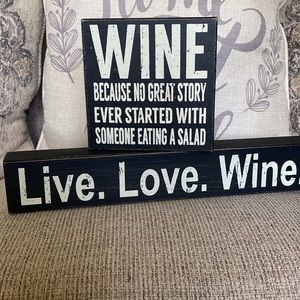 wine decor signs